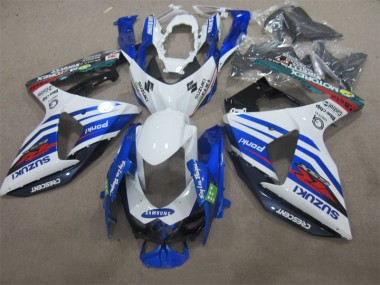 Weiß Blau Samsung GSXR 1000 K9 09-16 Motorrad Verkleidungen