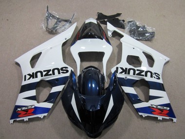 Weiß Blau Schwarz Aufkleber GSXR 1000 K3 03-04 Motorrad Verkleidungen