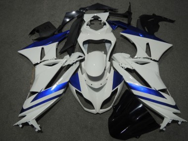 Weiß Blau ZX6R 09-12 Motorrad Verkleidungen