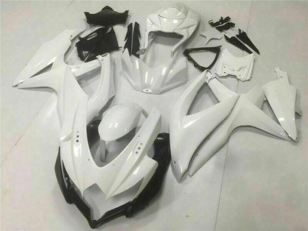 Weiß GSXR 600 / 750 K8 08-10 Motorrad Vollverkleidung Weiß GSXR 600 / 750 K8 08-10 Motorrad Vollverkleidung