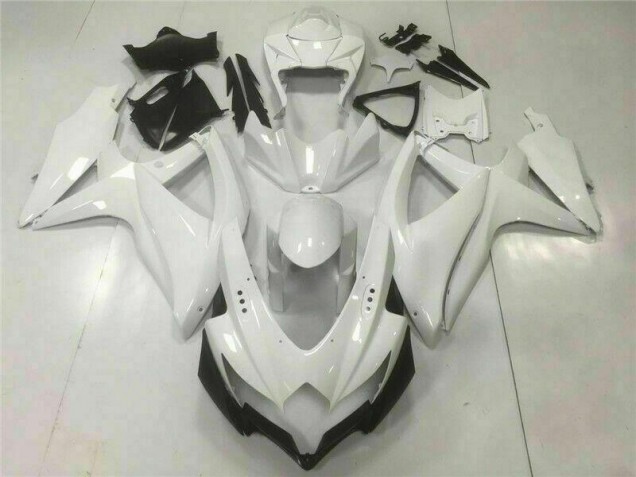 Weiß GSXR 600 / 750 K8 08-10 Motorrad Vollverkleidung Weiß GSXR 600 / 750 K8 08-10 Motorrad Vollverkleidung