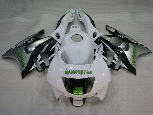 Weiß Grün Hannspree CBR 600 F3 95-98 Motorrad Verkleidungen Weiß Grün Hannspree CBR 600 F3 95-98 Motorrad Verkleidungen