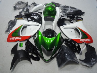 Weiß Grün Makita GSXR 1300 Hayabusa 08-19 Motorrad Verkleidungen