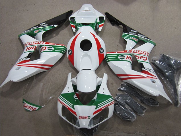 Weiß Grün Rot Castrol CBR 1000 RR 06-07 Motorrad Verkleidungen Weiß Grün Rot Castrol CBR 1000 RR 06-07 Motorrad Verkleidungen