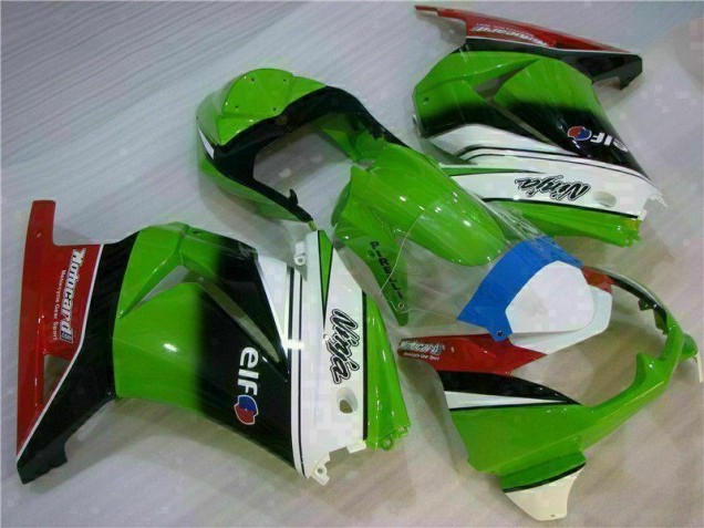 Weiß Grün Schwarz Ninja EX250 08-12 Motorrad Verkleidungen Weiß Grün Schwarz Ninja EX250 08-12 Motorrad Verkleidungen