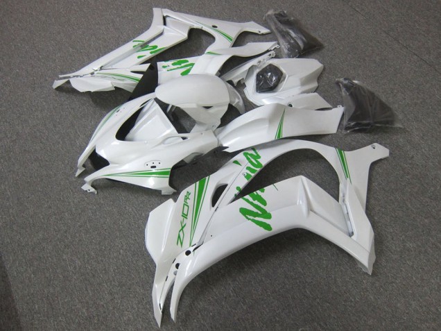 Weiß Grün ZX10R 16-19 Motorrad Verkleidungen Weiß Grün ZX10R 16-19 Motorrad Verkleidungen