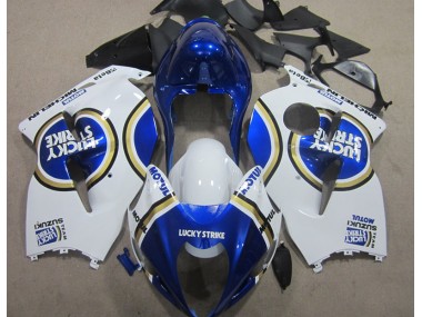 Weiß Lucky Strike Blau Motul GSXR 1300 Hayabusa 96-07 Motorrad Verkleidungen