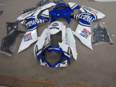 Weiß Lucky Strike Motul GSXR 750 K11 11-24 Motorrad Verkleidungen