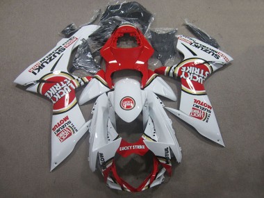 Weiß Lucky Strike Rot Motul GSXR 600 K11 11-24 Motorrad Verkleidungen