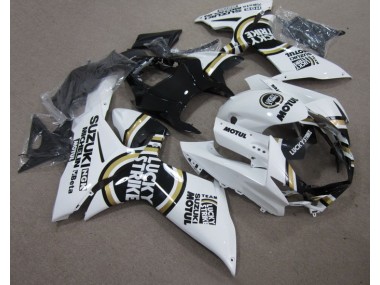 Weiß Lucky Strike Schwarz Motul GSXR 600 K11 11-24 Motorrad Verkleidung