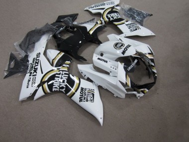 Weiß Lucky Strike Schwarz Motul GSXR 750 K11 11-24 Motorrad Verkleidungen