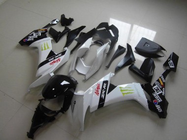 Weiß Monster ZX10R 08-10 Motorrad Verkleidungen