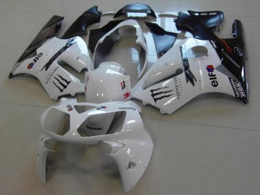 Weiß Monster ZX12R 02-06 Motorrad Verkleidungen