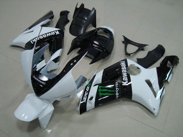 Weiß Monster ZX6R 03-04 Motorrad Verkleidungen Weiß Monster ZX6R 03-04 Motorrad Verkleidungen