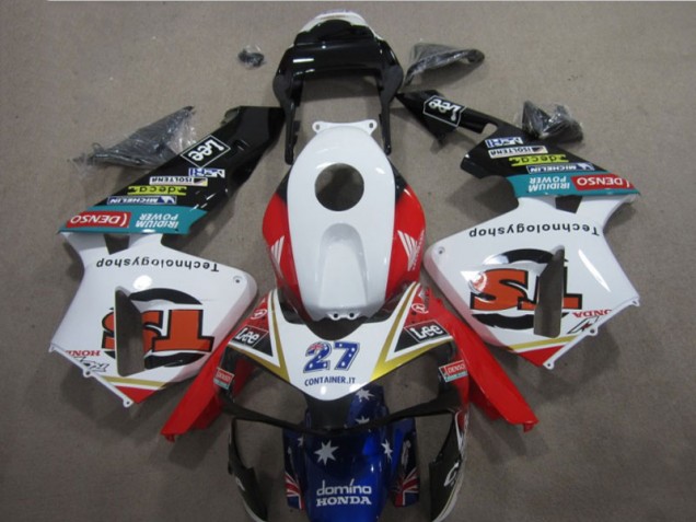 Weiß Rot Blau 27 CBR 600 RR 03-04 Motorrad Verkleidungen Weiß Rot Blau 27 CBR 600 RR 03-04 Motorrad Verkleidungen