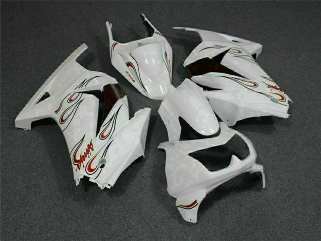 Weiß Rot EX250 08-12 Motorrad Verkleidungen Weiß Rot EX250 08-12 Motorrad Verkleidungen