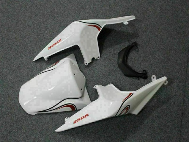 Weiß Rot EX250 08-12 Motorrad Verkleidungen Weiß Rot EX250 08-12 Motorrad Verkleidungen