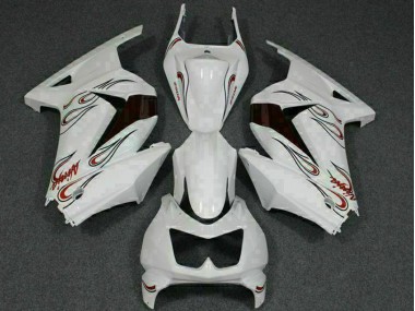 Weiß Rot EX250 08-12 Motorrad Verkleidungen