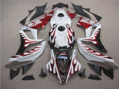 Weiß Rot Flamme Hai CBR 1000 RR 04-05 Motorrad Verkleidungen