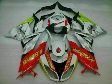 Weiß Rot H. Energy ZX6R 09-12 Motorrad Verkleidungen