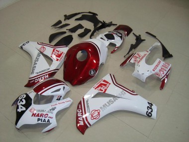 Weiß Rot HARC Pro PIAA 634 CBR 1000 RR 08-11 Motorrad Verkleidungen