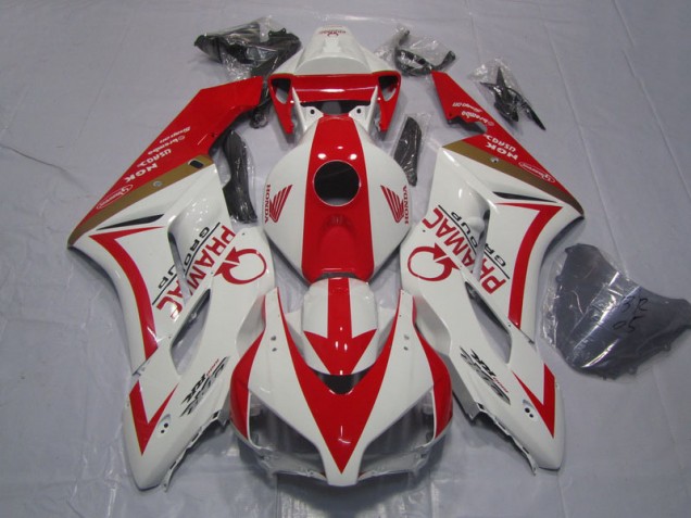 Weiß Rot PRAMAC CBR 1000 RR 04-05 Motorrad Verkleidungen Weiß Rot PRAMAC CBR 1000 RR 04-05 Motorrad Verkleidungen