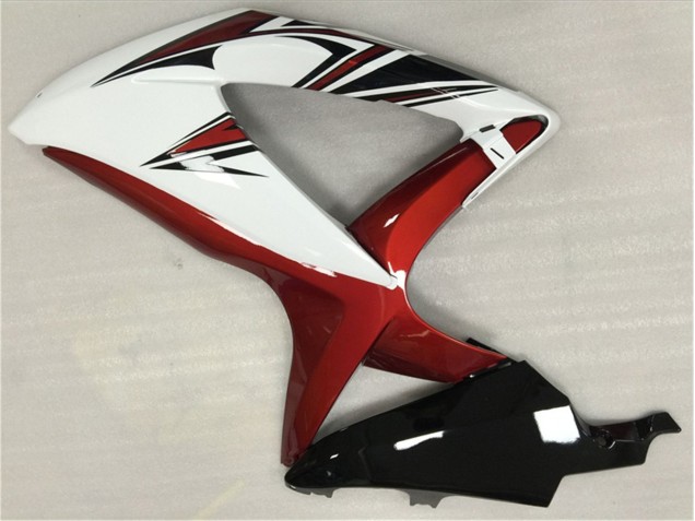 Weiß Rot Schwarz GSXR 600 / 750 K8 08-10 Motorrad Verkleidungen Weiß Rot Schwarz GSXR 600 / 750 K8 08-10 Motorrad Verkleidungen