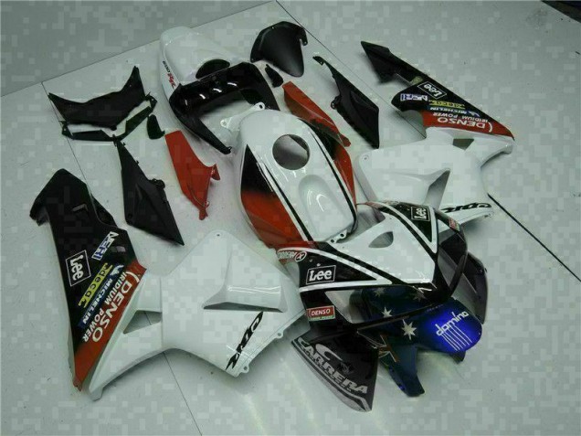 Weiß Rot Schwarz Lee CBR 600 RR 05-06 Motorrad Verkleidungen Weiß Rot Schwarz Lee CBR 600 RR 05-06 Motorrad Verkleidungen