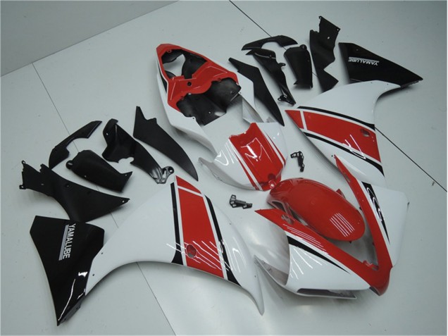 Weiß Rot Schwarz R1 12-14 Motorrad Verkleidungen Weiß Rot Schwarz R1 12-14 Motorrad Verkleidungen