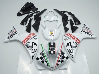 Weiß Schwarz Abrath R1 12-14 Motorrad Verkleidungen
