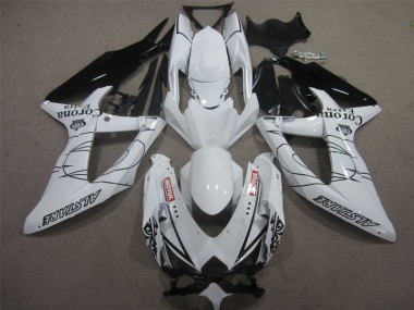 Weiß Schwarz Corona Extra Motul GSXR 600 K8 08-10 Motorrad Verkleidungen