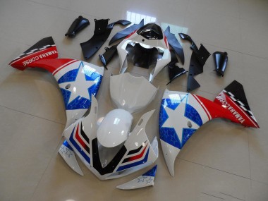 Weiß Schwarz Ducati Stern R1 12-14 Motorrad Verkleidungen
