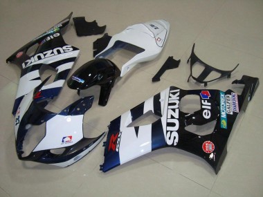 Weiß Schwarz Elf GSXR 1000 K3 03-04 Motorrad Verkleidungen