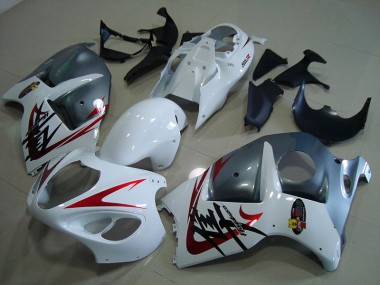 Weiß Schwarz GSXR 1300 Hayabusa 96-07 Motorrad Verkleidungen