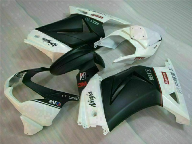 Weiß Schwarz Ninja 3M EX250 08-12 Motorrad Verkleidungen Weiß Schwarz Ninja 3M EX250 08-12 Motorrad Verkleidungen