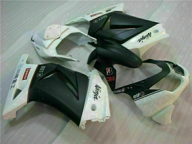 Weiß Schwarz Ninja 3M EX250 08-12 Motorrad Verkleidungen Weiß Schwarz Ninja 3M EX250 08-12 Motorrad Verkleidungen