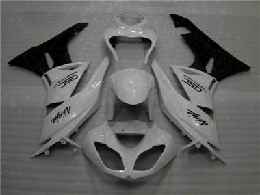 Weiß Schwarz Ninja ZX6R 09-12 Motorrad Verkleidungen