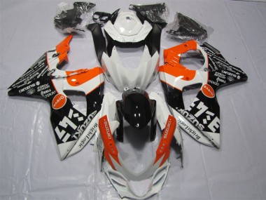 Weiß Schwarz Orange Bright Logic GSXR 1000 K9 09-16 Motorrad Verkleidungen