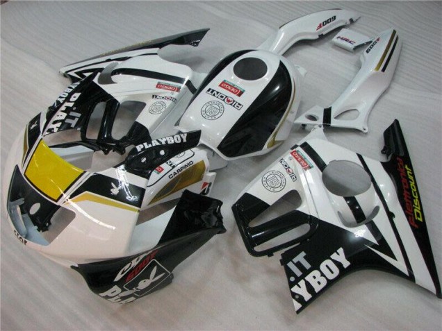 Weiß Schwarz Playboy CBR 600 F3 95-98 Motorrad Verkleidungen Weiß Schwarz Playboy CBR 600 F3 95-98 Motorrad Verkleidungen