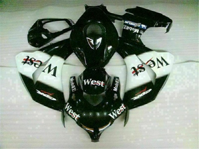 Weiß Schwarz West CBR 1000 RR 08-11 Motorrad Verkleidungen Weiß Schwarz West CBR 1000 RR 08-11 Motorrad Verkleidungen