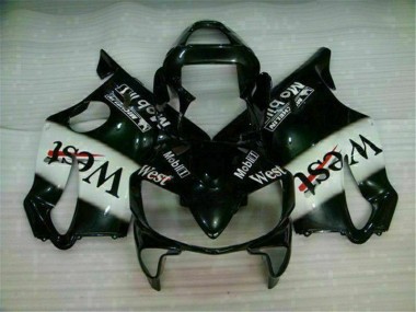 Weiß Schwarz West CBR 600 F4i 01-03 Motorrad Verkleidungen
