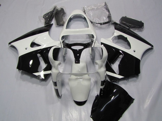 Weiß Schwarz ZX6R 00-02 Motorrad Verkleidungen Weiß Schwarz ZX6R 00-02 Motorrad Verkleidungen