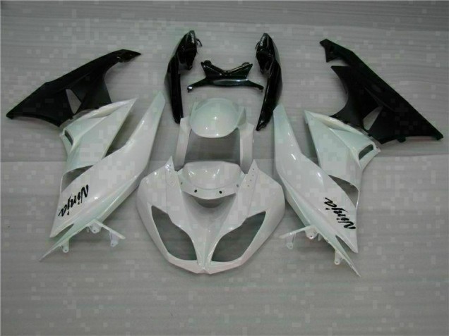 Weiß Schwarz ZX6R 09-12 Motorrad Verkleidung Weiß Schwarz ZX6R 09-12 Motorrad Verkleidung