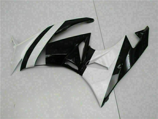 Weiß Schwarz ZX6R 09-12 Motorrad Verkleidungen Weiß Schwarz ZX6R 09-12 Motorrad Verkleidungen