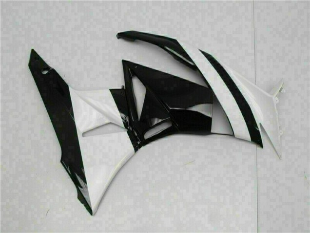 Weiß Schwarz ZX6R 09-12 Motorrad Verkleidungen Weiß Schwarz ZX6R 09-12 Motorrad Verkleidungen