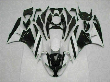 Weiß Schwarz ZX6R 09-12 Motorrad Verkleidungen