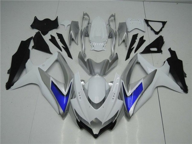 Weiß Silber Blau GSXR 600 / 750 K8 08-10 Motorrad Verkleidungen Weiß Silber Blau GSXR 600 / 750 K8 08-10 Motorrad Verkleidungen