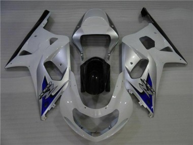 Weiß Silber GSXR 600 / 750 K1 K2 K3 01-03 Motorrad Verkleidungen