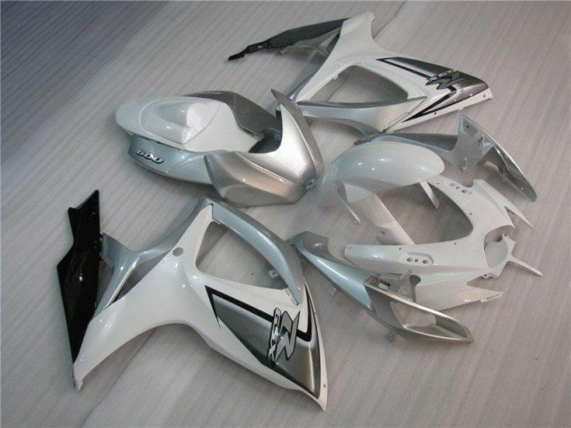 Weiß Silber GSXR 600 / 750 K6 06-07 Motorrad Verkleidung Weiß Silber GSXR 600 / 750 K6 06-07 Motorrad Verkleidung