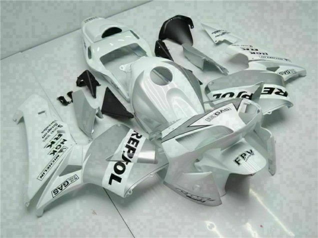 Weiß Silber Repsol CBR 600 RR 03-04 Motorrad Verkleidungen Weiß Silber Repsol CBR 600 RR 03-04 Motorrad Verkleidungen
